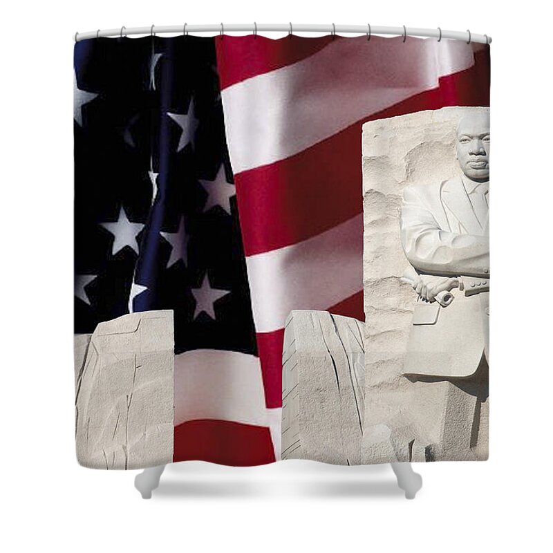 Martin Luther King Jr Memorial Shower Curtain featuring the photograph American Excellence by Theodore Jones
