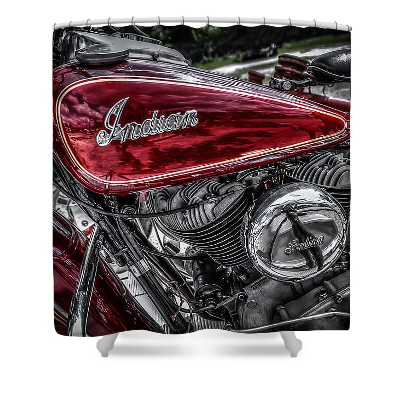 Indian Motorcycle Shower Curtain featuring the photograph American Icon by Ray Congrove