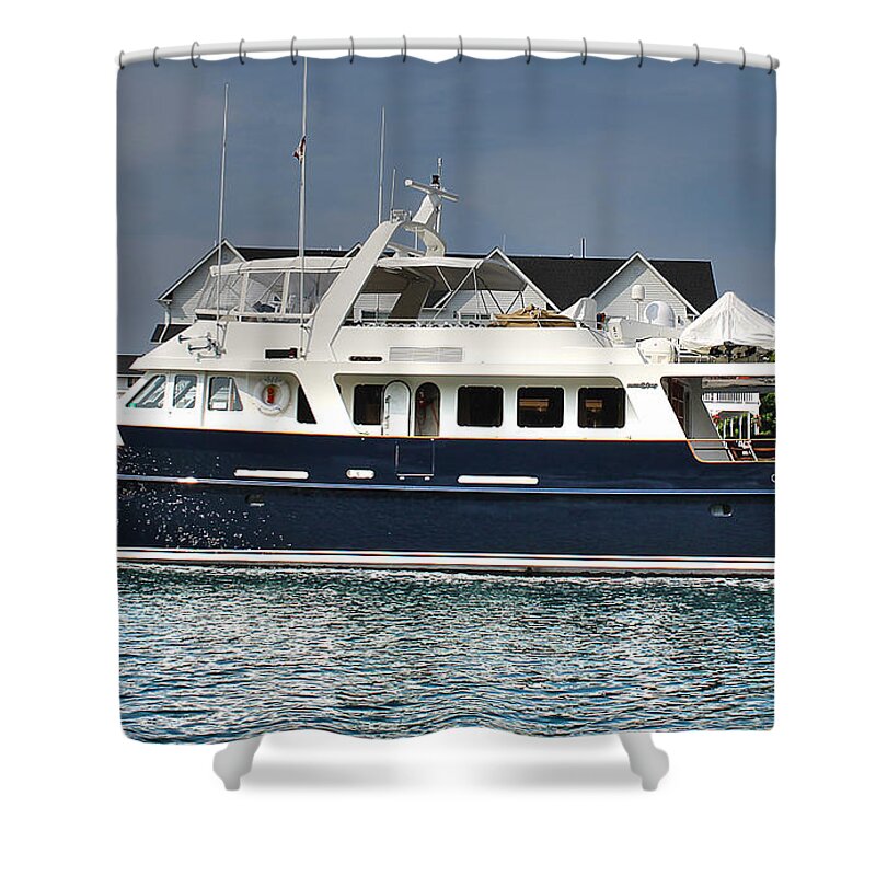 American Shower Curtain featuring the photograph American Leisure Cruise by Nina Silver