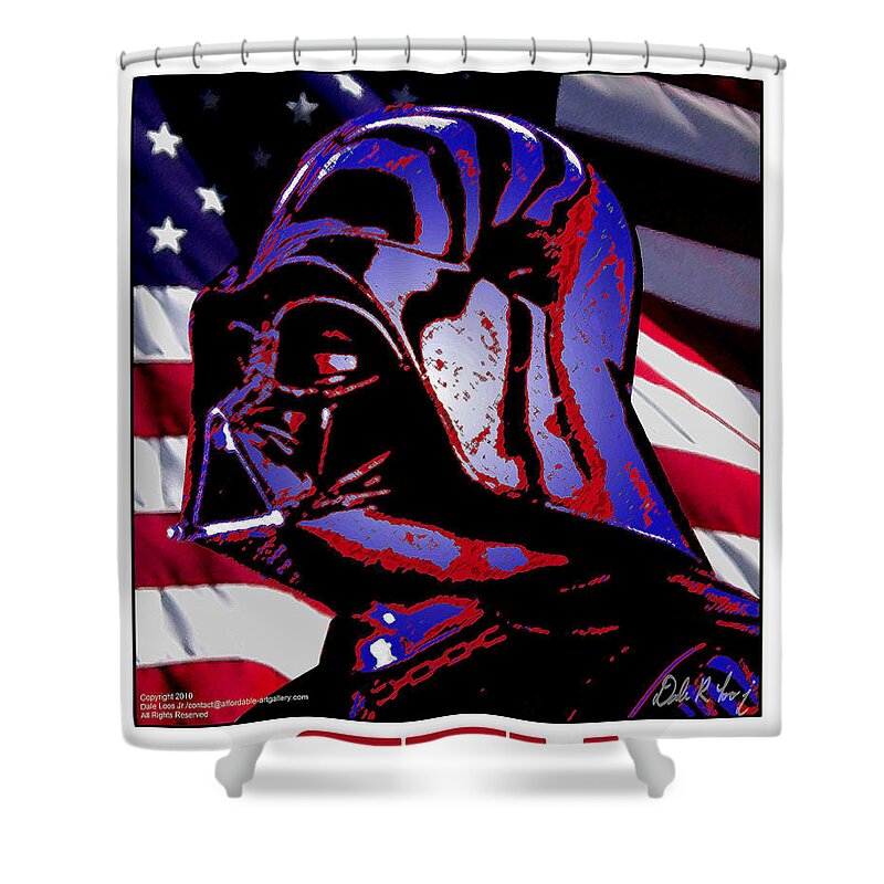 Dale Loos Shower Curtain featuring the digital art American Sith by Dale Loos Jr