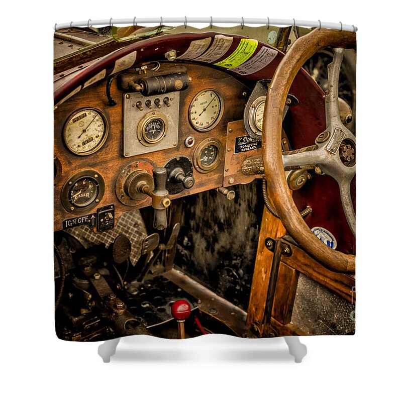 Vehicle Shower Curtain featuring the photograph Amilcar Riley Special by Adrian Evans