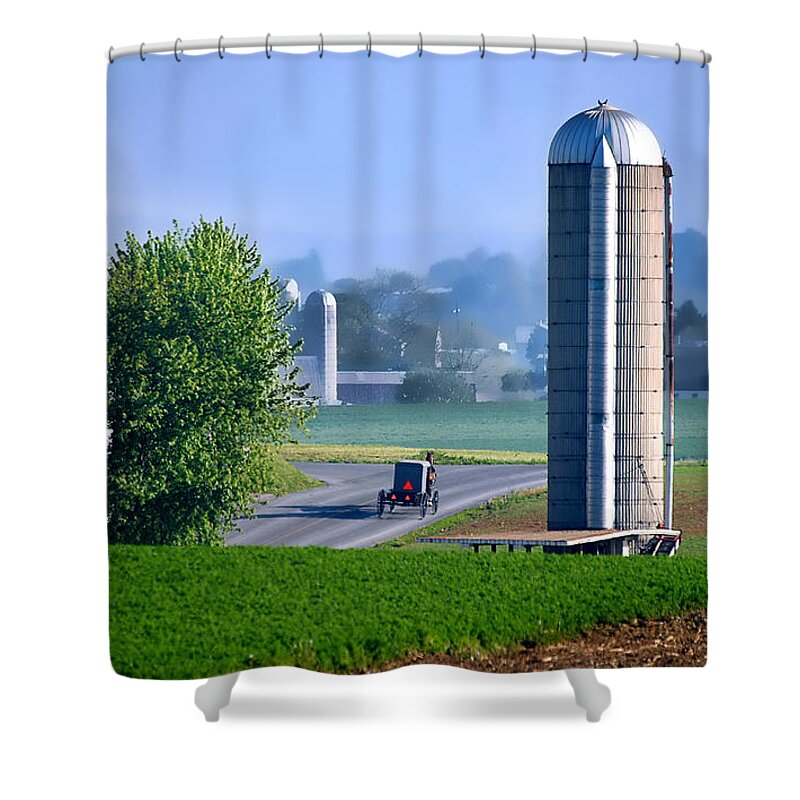 Amish Shower Curtain featuring the photograph Amish Country by Dyle  Warren