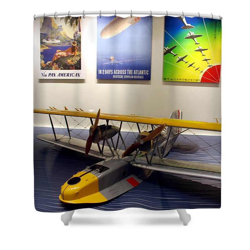 Aviation Shower Curtain featuring the photograph Amphibious Plane and Era Posters by Kenny Glover