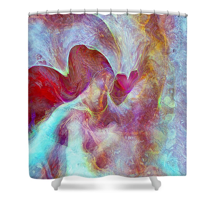 Angels Love Shower Curtain featuring the digital art An Angels Love by Linda Sannuti