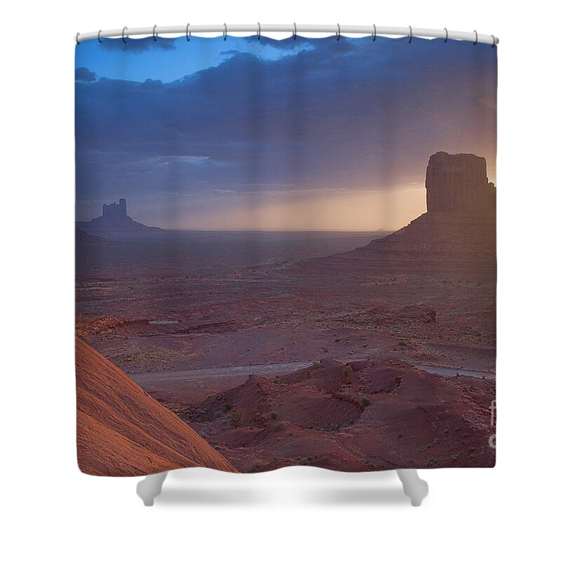 Red Soil Shower Curtain featuring the photograph An Open Invitation by Jim Garrison