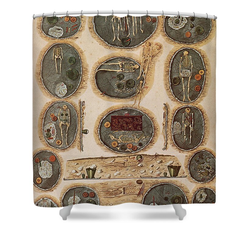Science Shower Curtain featuring the photograph Ancient Celtic Cemetery Hallstatt by Science Source