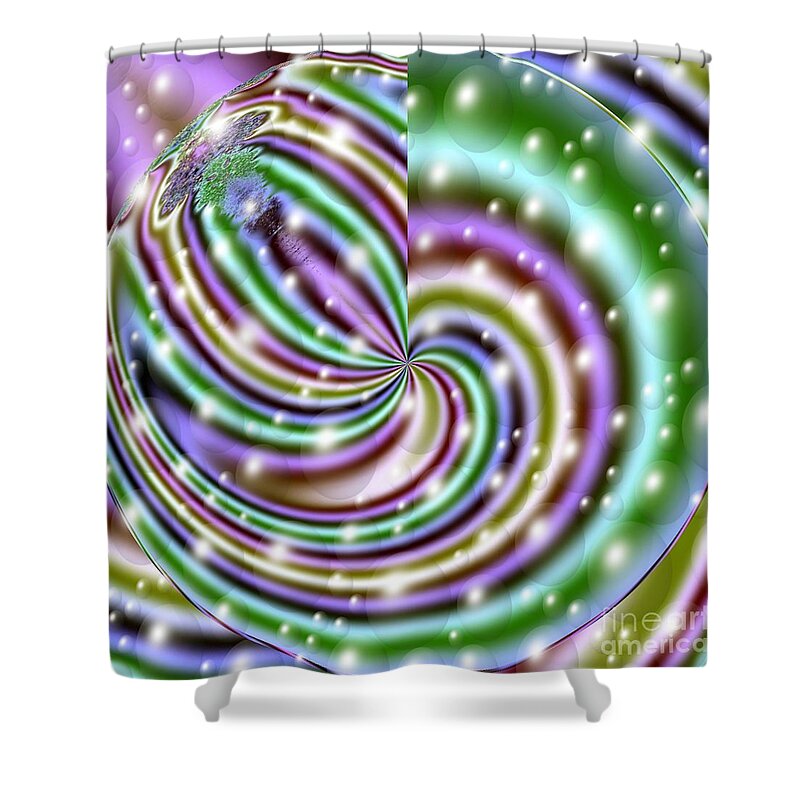 Satin Shower Curtain featuring the digital art And He Called Them Stars by Luther Fine Art