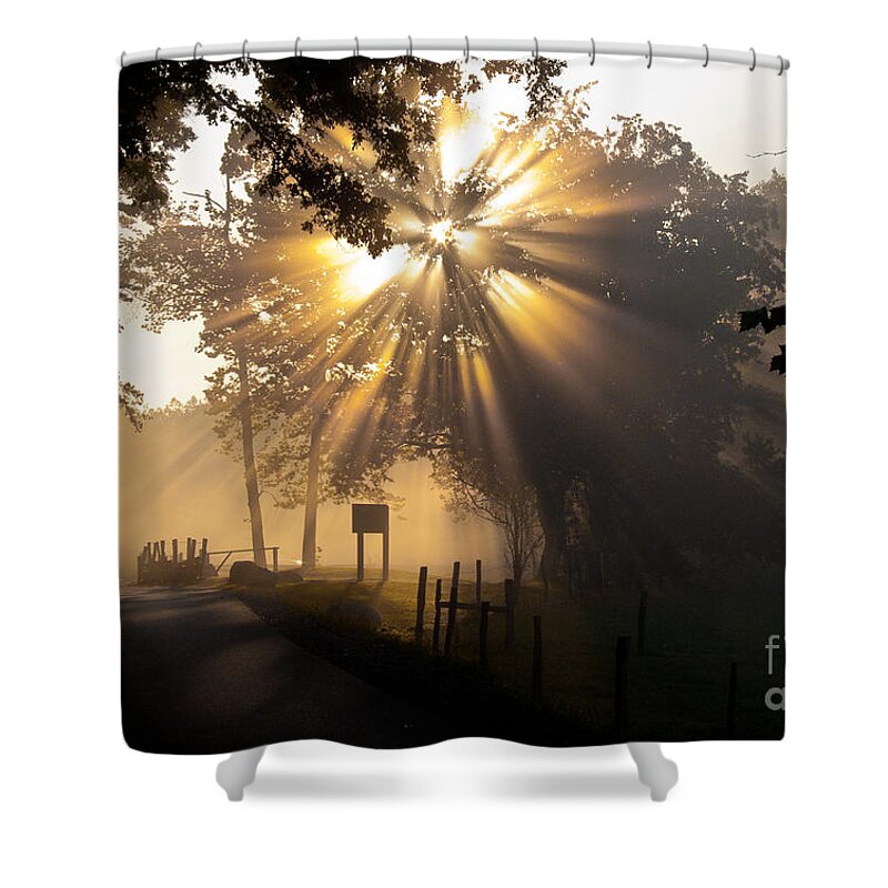Light Shower Curtain featuring the photograph And God Said by Douglas Stucky
