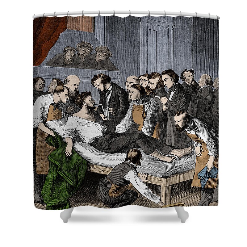Science Shower Curtain featuring the photograph Anesthesia, 1846 by Science Source