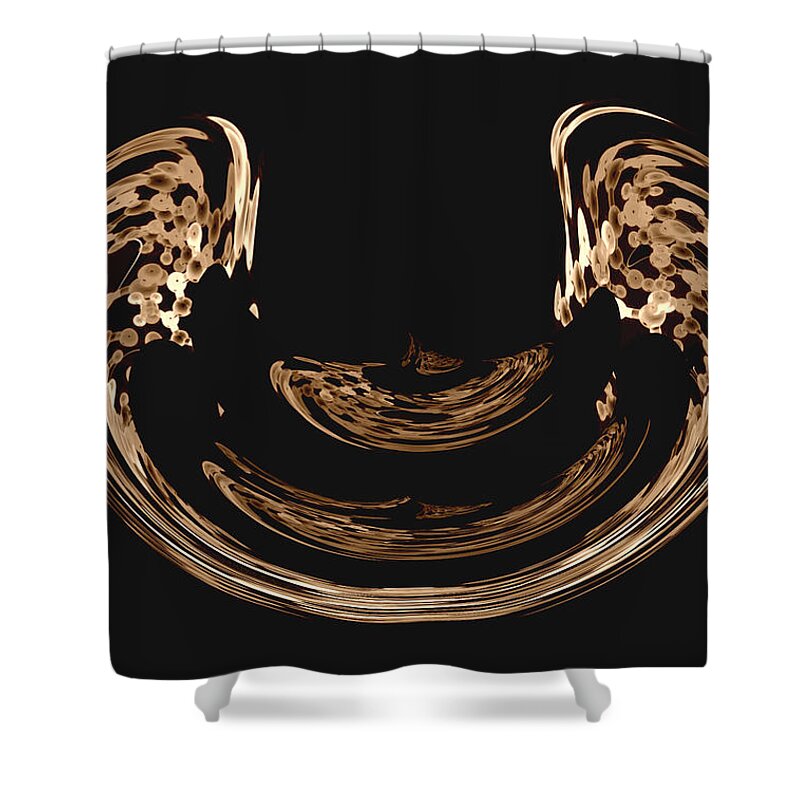Modern Abstract Shower Curtain featuring the painting Angell Wings digital art by Georgeta Blanaru