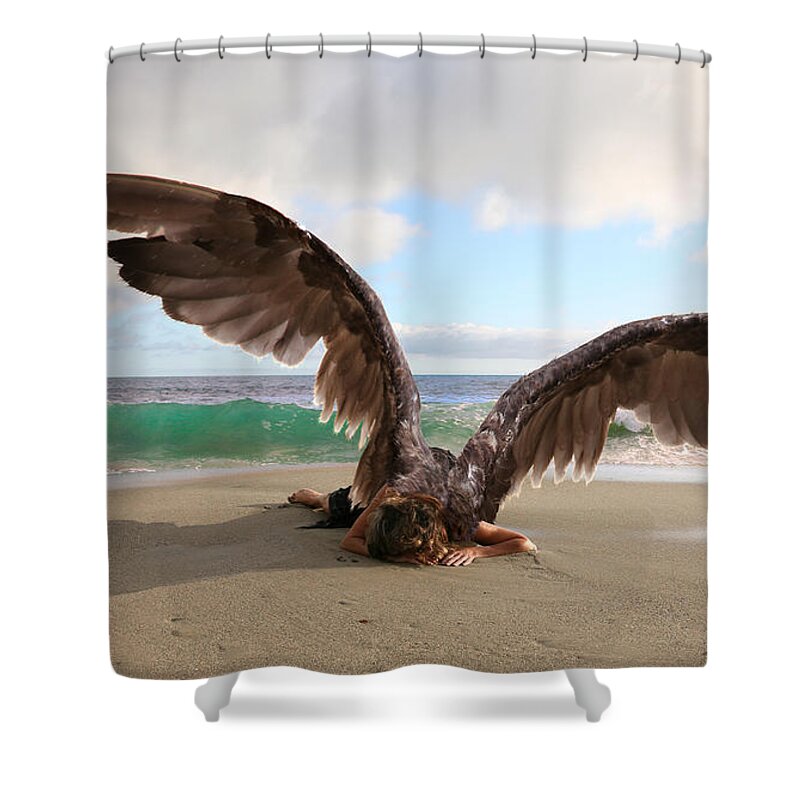 Alex-acropolis-calderon Shower Curtain featuring the photograph Angels- For The Lord Himself Will Descend From Heaven With A Shout by Acropolis De Versailles