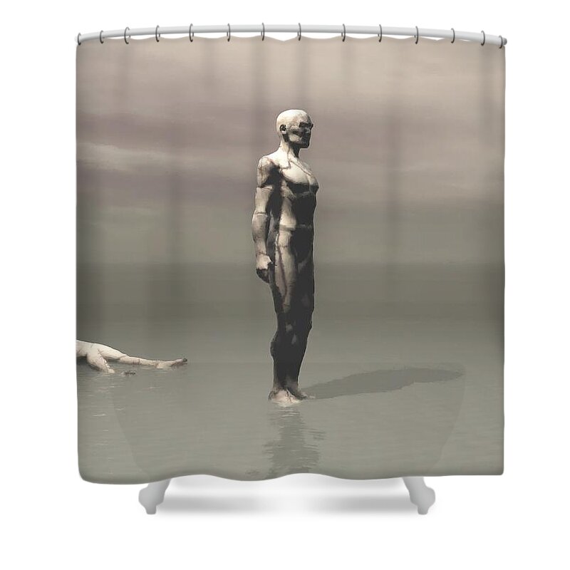 Anger Shower Curtain featuring the digital art Anger by John Alexander