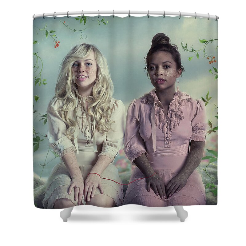 People Shower Curtain featuring the photograph Another Twins by Vizerskaya