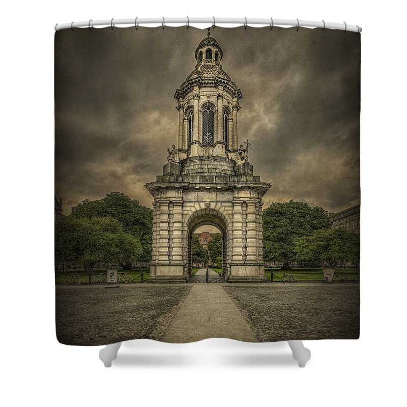 Campanile Shower Curtain featuring the photograph Anthem Of The Trinity by Evelina Kremsdorf
