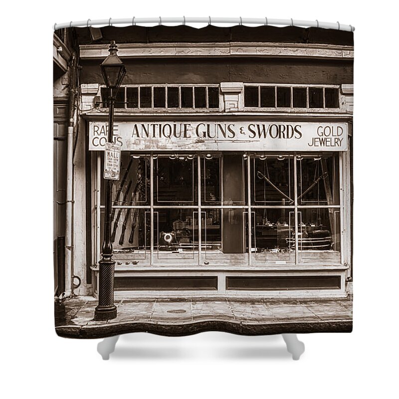 Shop Shower Curtain featuring the photograph Antique Guns and Swords - French Quarter by Kathleen K Parker