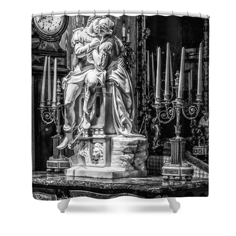 Statue Shower Curtain featuring the photograph Antique Lovers - NOLA by Kathleen K Parker