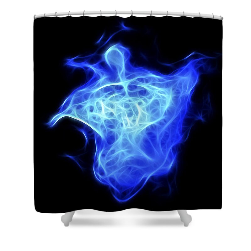 Glowing Pulsar Shower Curtains