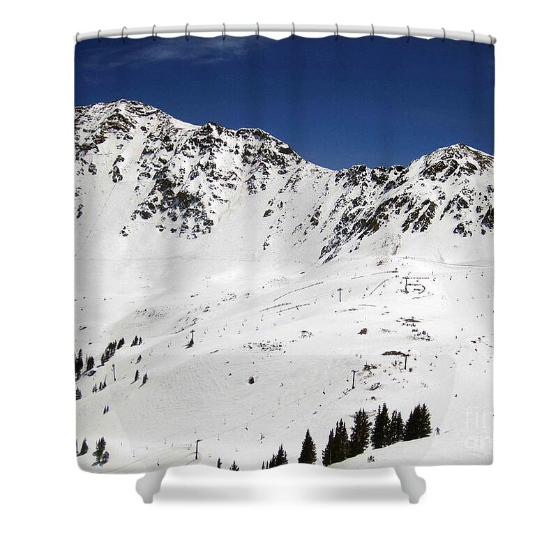 A-basin Shower Curtain featuring the photograph Arapahoe Basin Ski Resort - Colorado     by Fiona Kennard