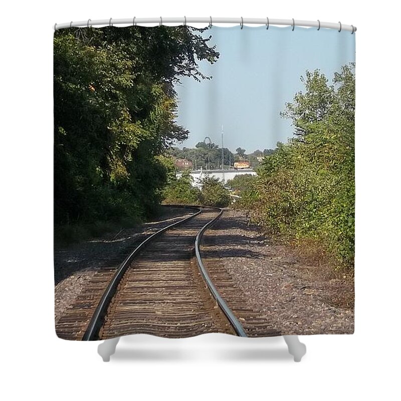  Shower Curtain featuring the photograph Arch in the Distance by Kelly Awad