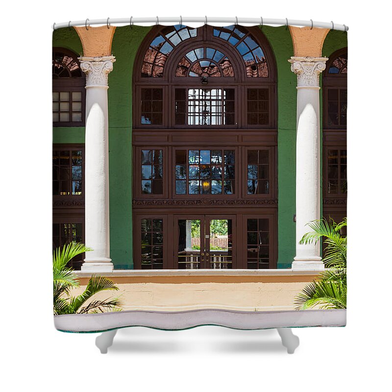 Arched Doorways Shower Curtain featuring the photograph Arches and Doors at the Biltmore by Ed Gleichman