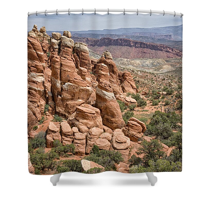  Arches Shower Curtain featuring the photograph Arches National Park by Betty Depee