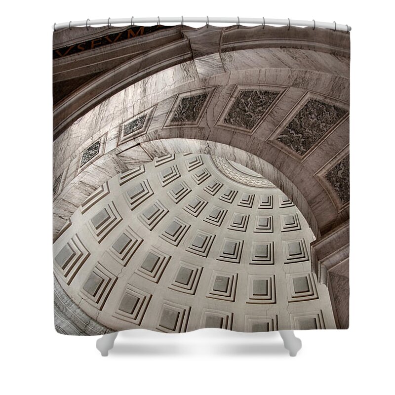 Arch Shower Curtain featuring the photograph Architecture And Artwork Of The Vatican by Mitch Diamond