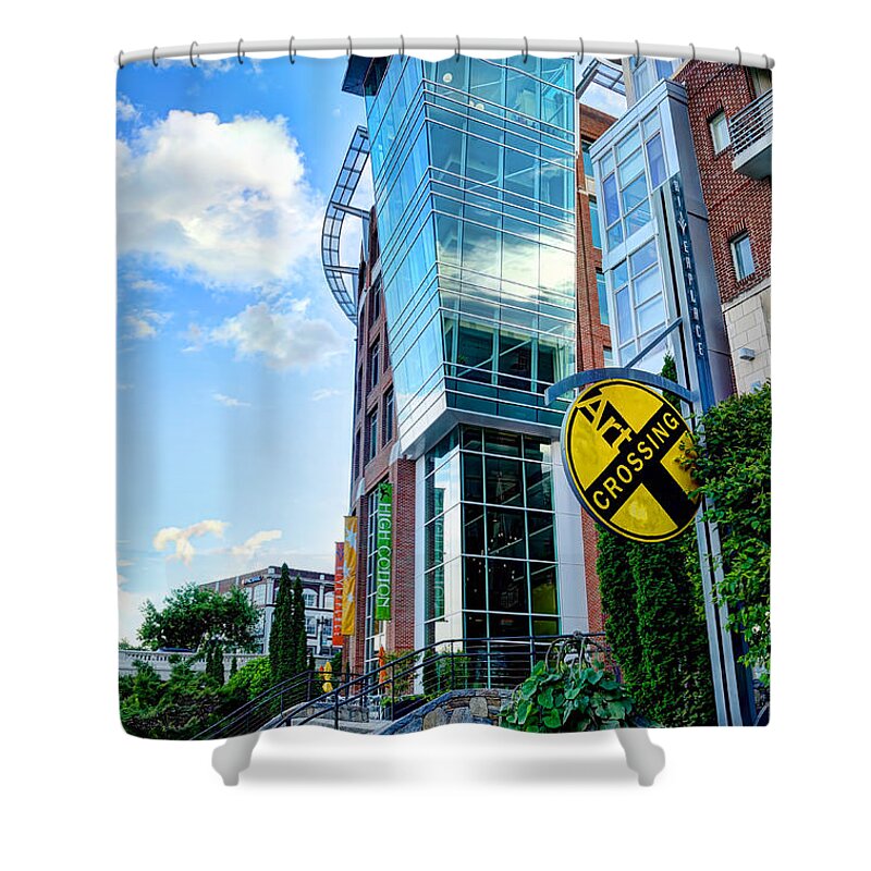 Greenville Shower Curtain featuring the photograph Art Crossing by David Hart