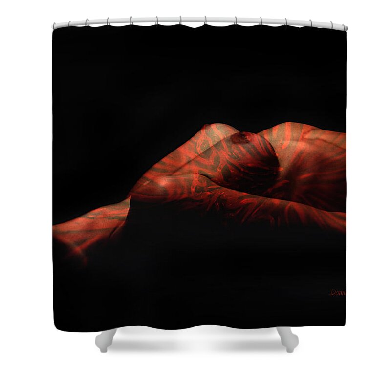 Tattoo Shower Curtain featuring the photograph Artistic Crucifiction by Donna Blackhall