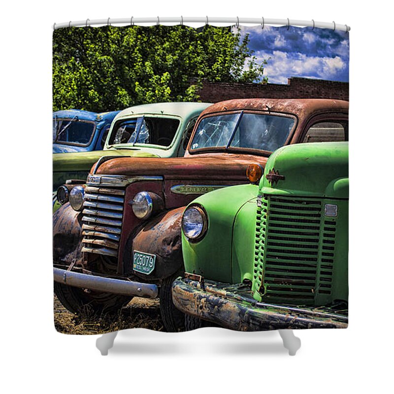 Trucks Shower Curtain featuring the photograph As is No Warranty by Ron Roberts