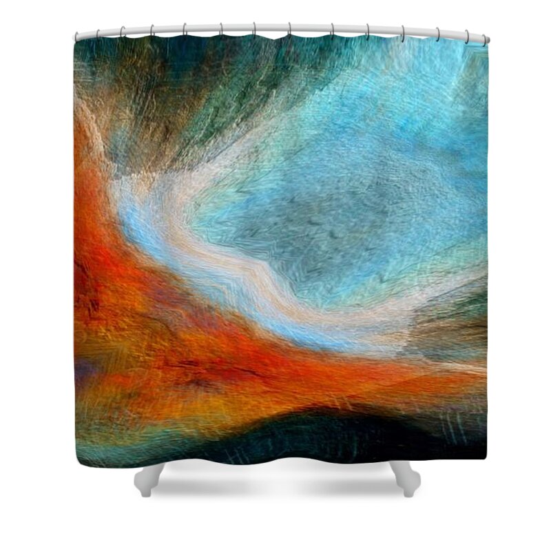 Abstract Shower Curtain featuring the photograph As she flys by Suzy Norris