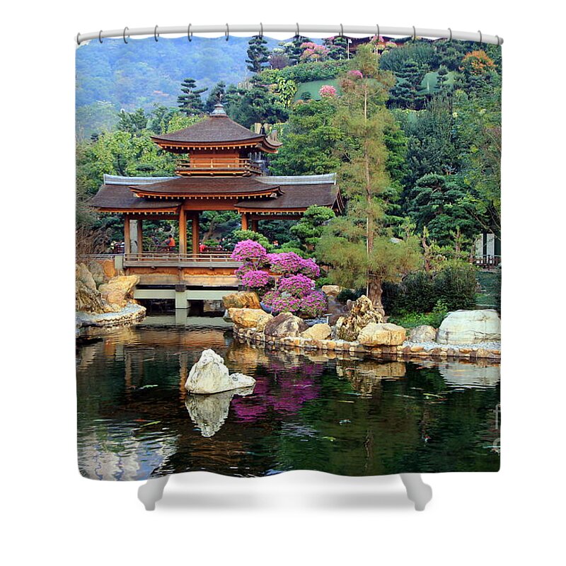 Japanese Shower Curtain featuring the photograph Asia Garden by Amanda Mohler