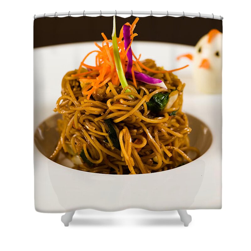 Asian Shower Curtain featuring the photograph Asian Noodles by Raul Rodriguez