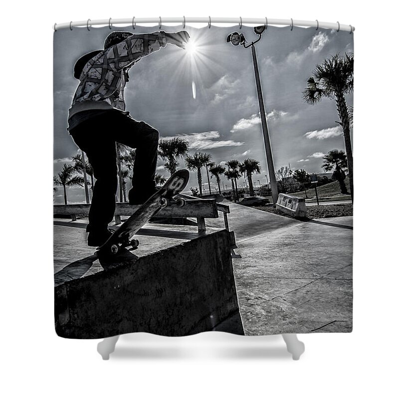 Skate Shower Curtain featuring the photograph At The Park by Kevin Cable