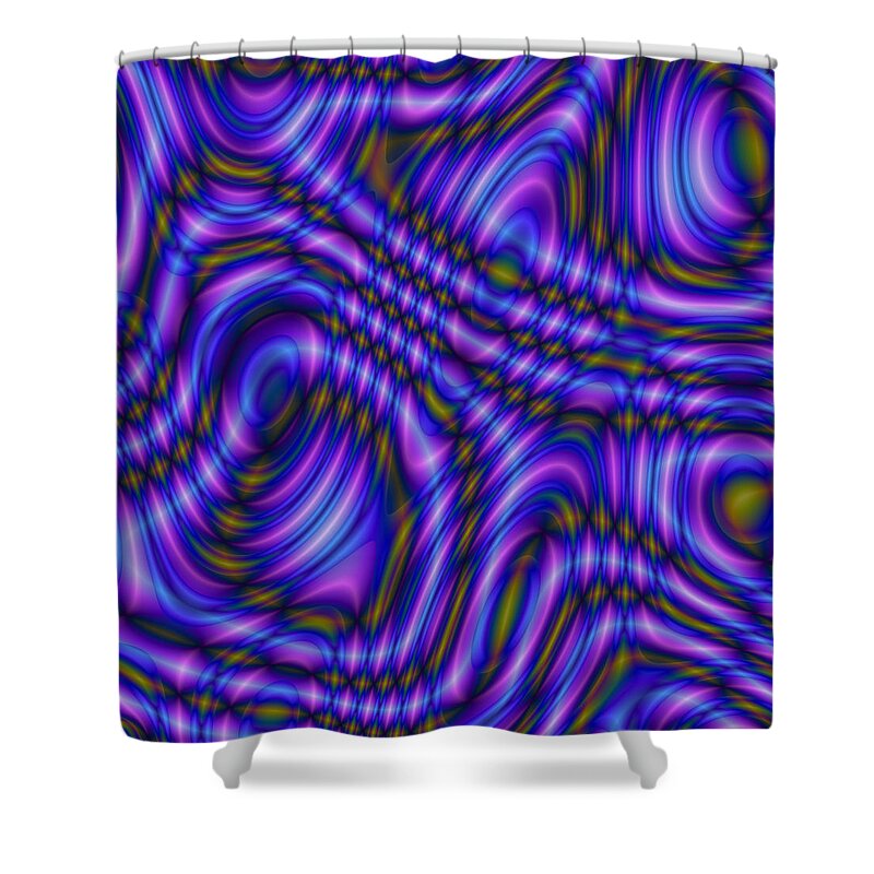 Psychedlic Shower Curtain featuring the digital art Atracareis by Jeff Iverson