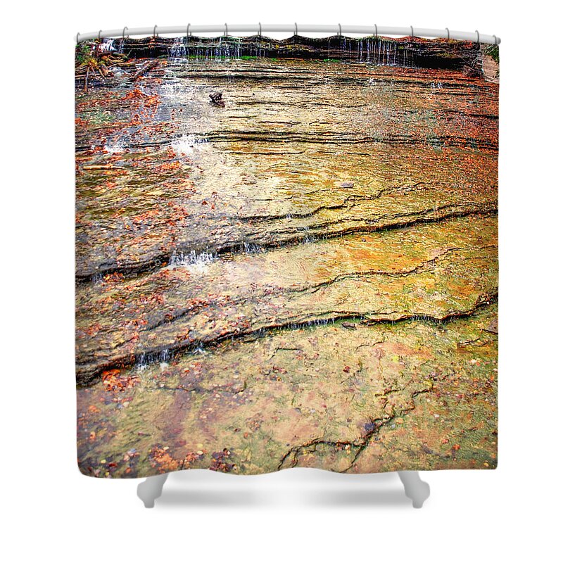 Waterfall Shower Curtain featuring the photograph Au Train Falls III by Optical Playground By MP Ray