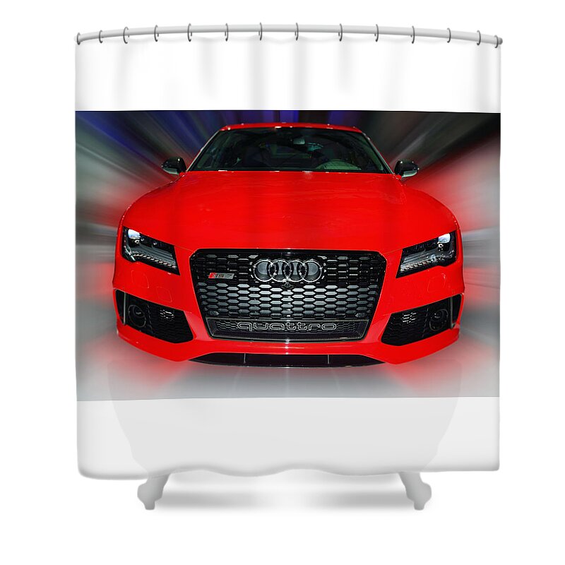 Audi Shower Curtain featuring the photograph AUDI quattro RS7 2014 by Dragan Kudjerski