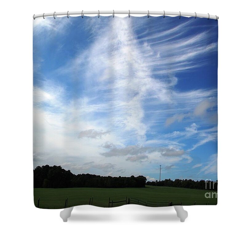 Postcard Shower Curtain featuring the digital art Showing His People Hope by Matthew Seufer