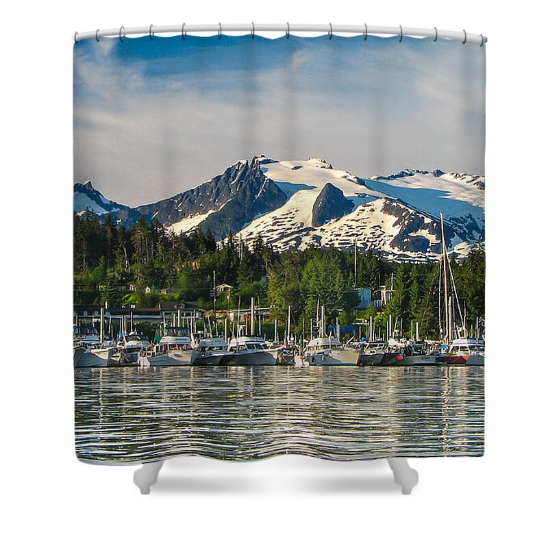 Alaska Shower Curtain featuring the photograph Auke Bay by Robert Bales