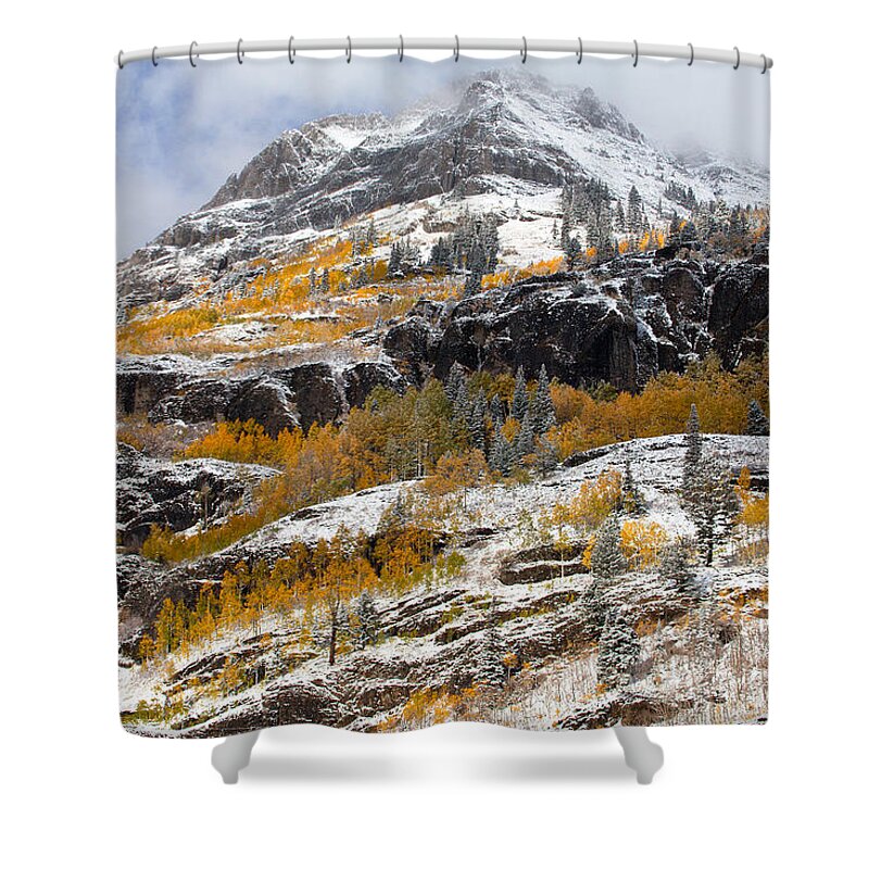 Winter Shower Curtain featuring the photograph Autumn Clearing by Darren White