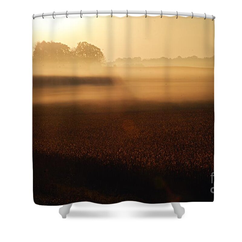 Photography Shower Curtain featuring the photograph Autumn Fog by Larry Ricker