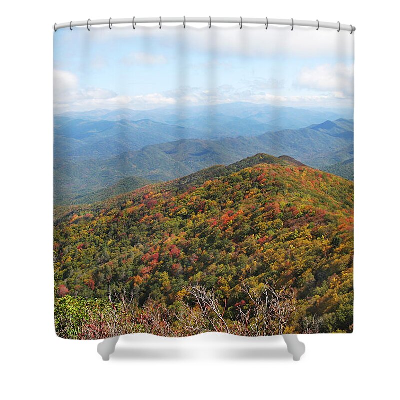 Great Smoky Mountains National Park Shower Curtain featuring the photograph Autumn Great Smoky Mountains by Melinda Fawver