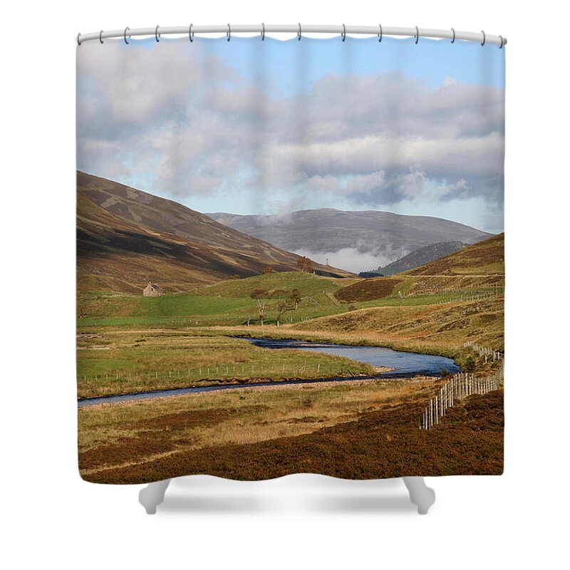 Cairngorms Shower Curtain featuring the photograph Autumn in the Cairngorms by John Topman