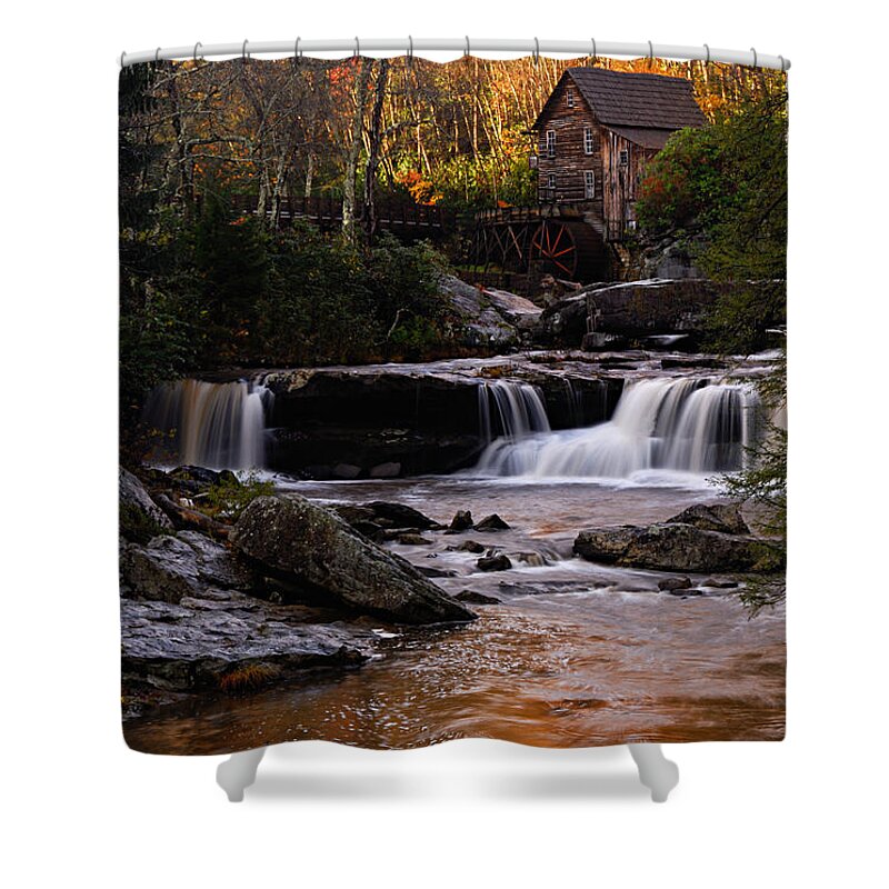 Photography Shower Curtain featuring the photograph Autumn Light by Larry Ricker