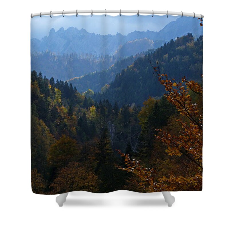 Autumn Shower Curtain featuring the photograph Autumn Magic - Austria by Phil Banks