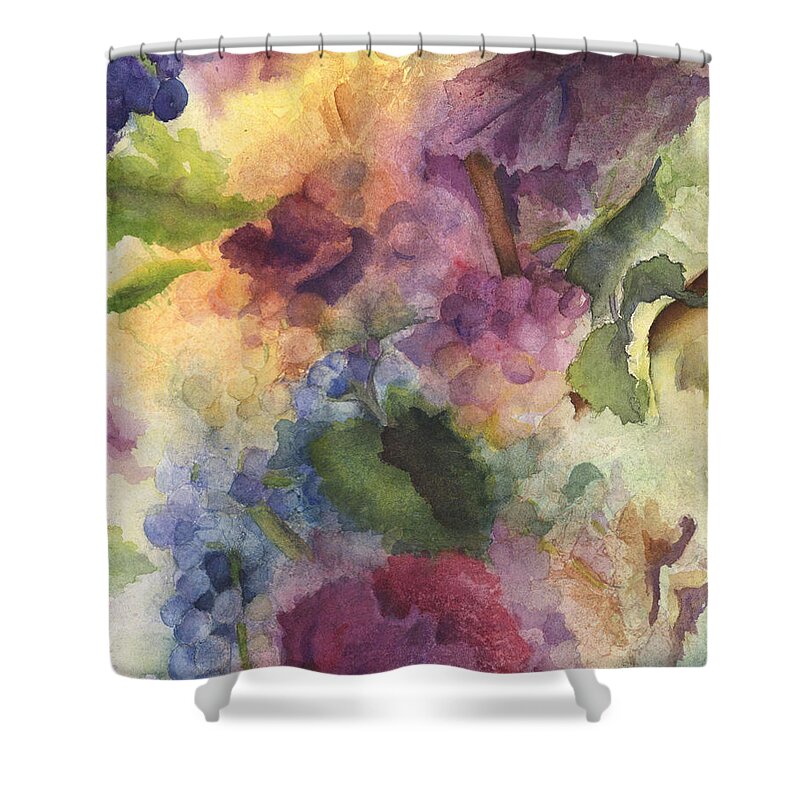 Grapevine Shower Curtain featuring the painting Autumn Magic II by Maria Hunt