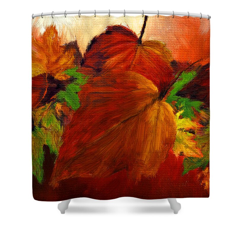 Four Seasons Shower Curtain featuring the digital art Autumn Passion by Lourry Legarde