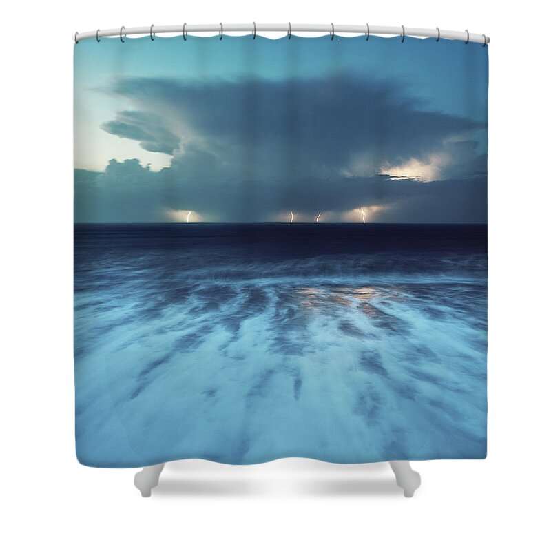 Thunderstorm Shower Curtain featuring the photograph Autumn Thunderstorm by Shaunl