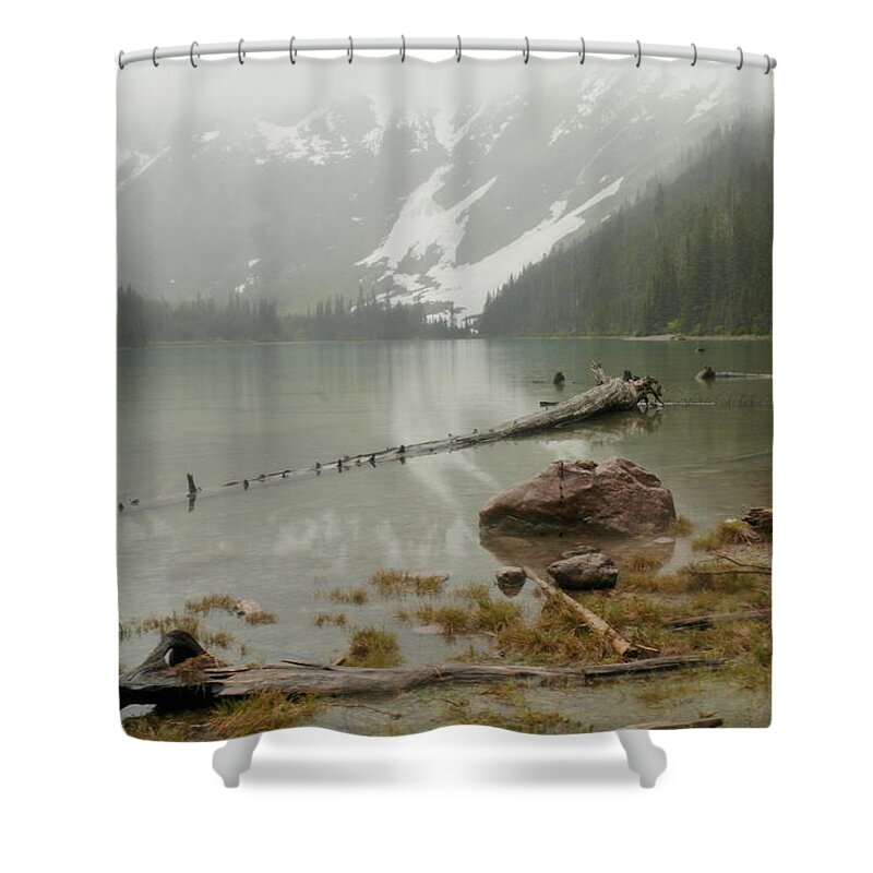 Glacier National Park Shower Curtain featuring the photograph Avalanche Glacier National Park by Jeff Swan