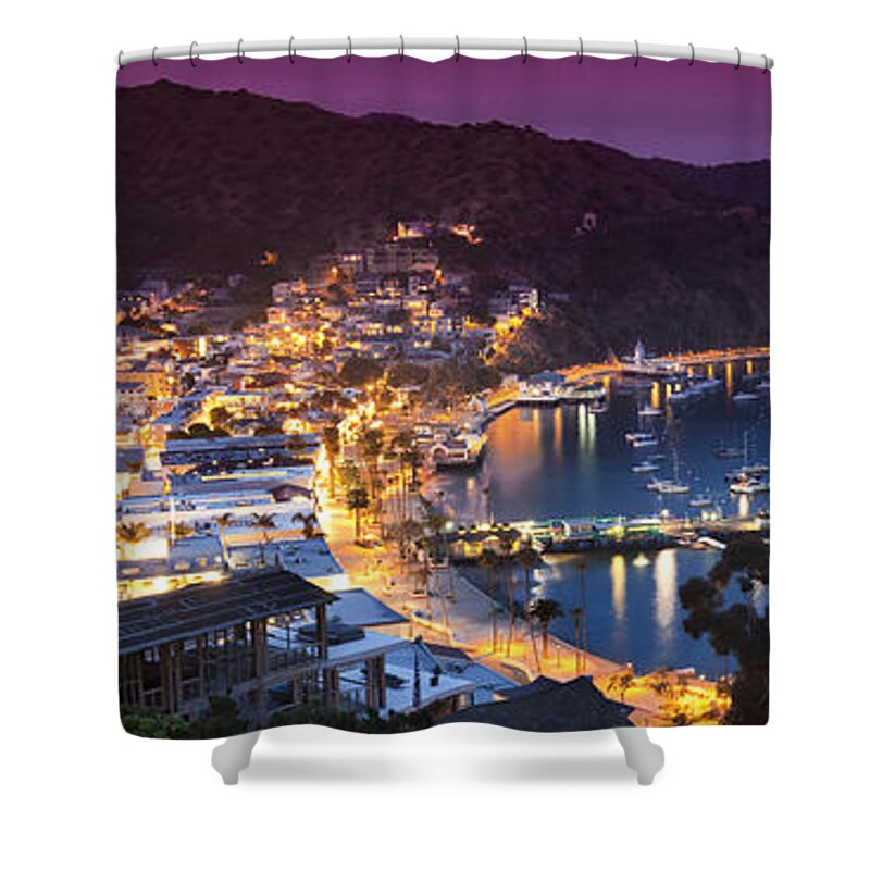 Catalina Island Shower Curtain featuring the photograph Avalon Sunset by Sean Davey