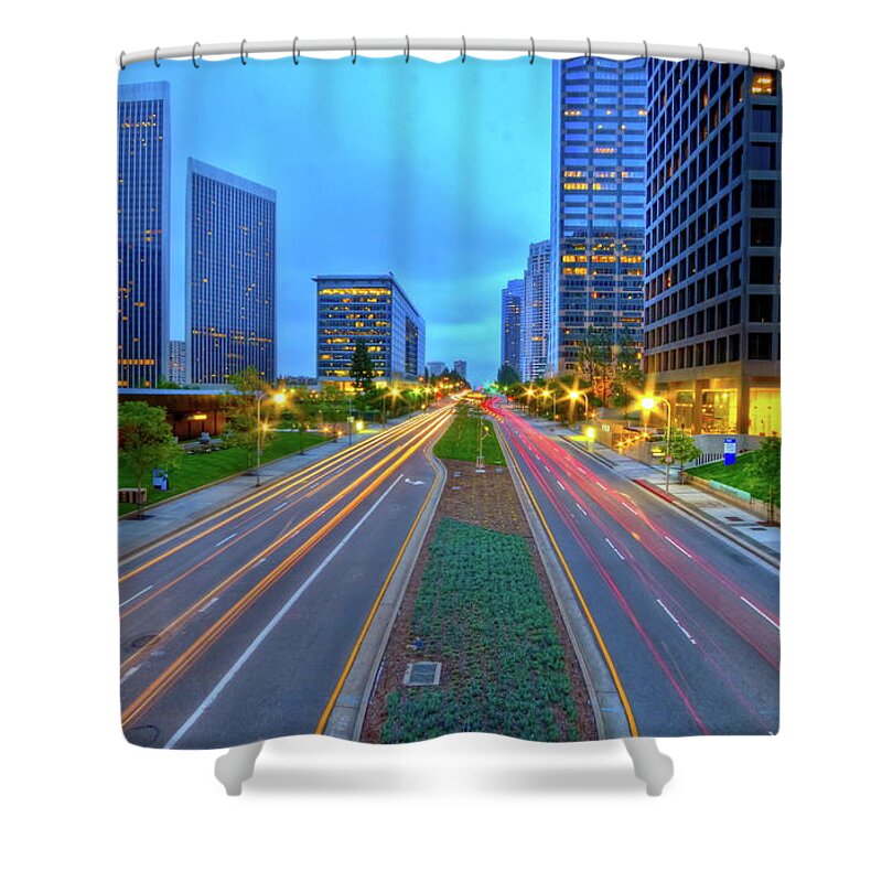 California Shower Curtain featuring the photograph Avenue Of Stars - Century City by Albert Valles